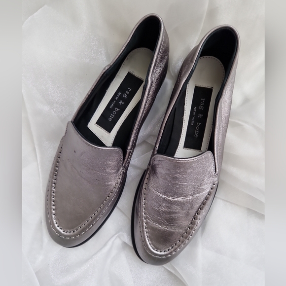 rag & bone Shoes - Rag & Bone Women's Silver Loafers